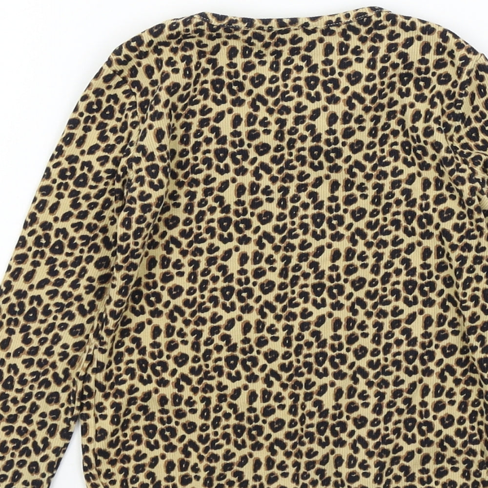 NEXT Girls Brown Camouflage Basic T-Shirt Size 2-3 Years