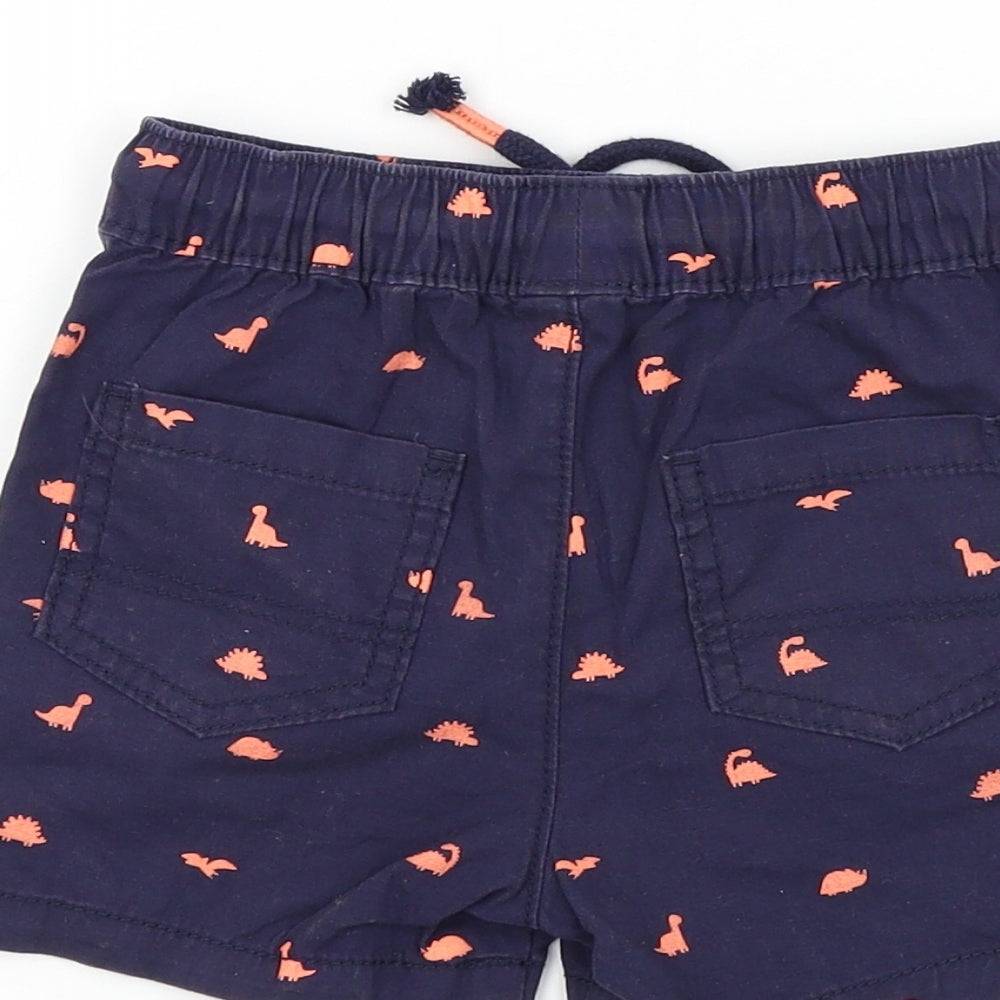 George Boys Blue Geometric Cropped Trousers Size 12-18 Months