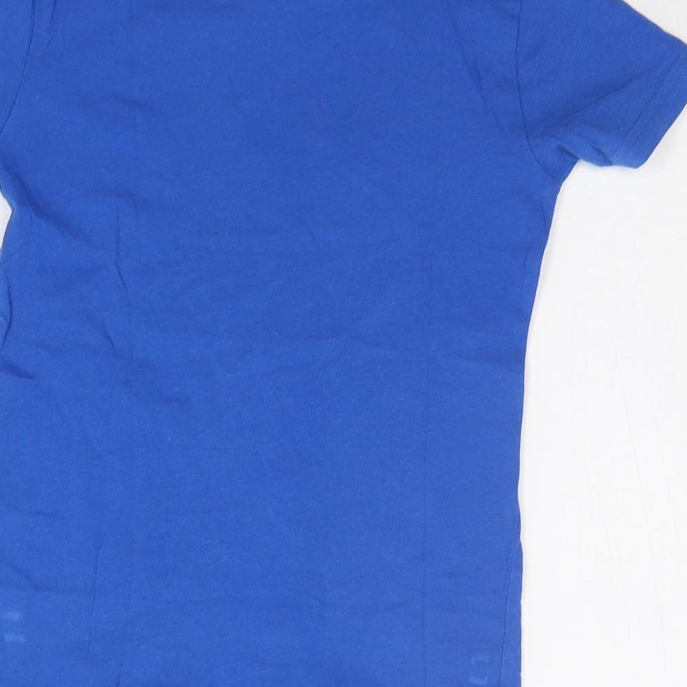 RESEVERED Girls Blue Basic T-Shirt Size 7-8 Years