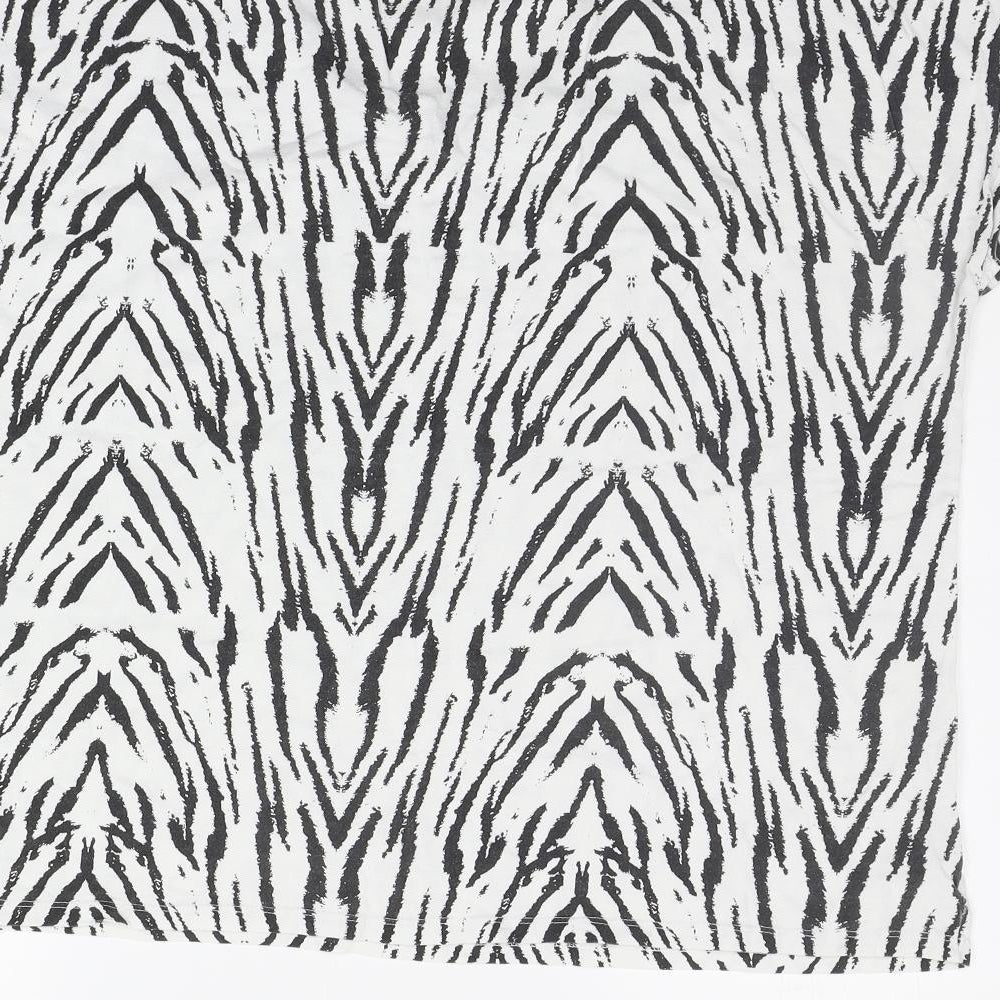 Love Tees Womens Black Animal Print Top Pyjama Top Size 20