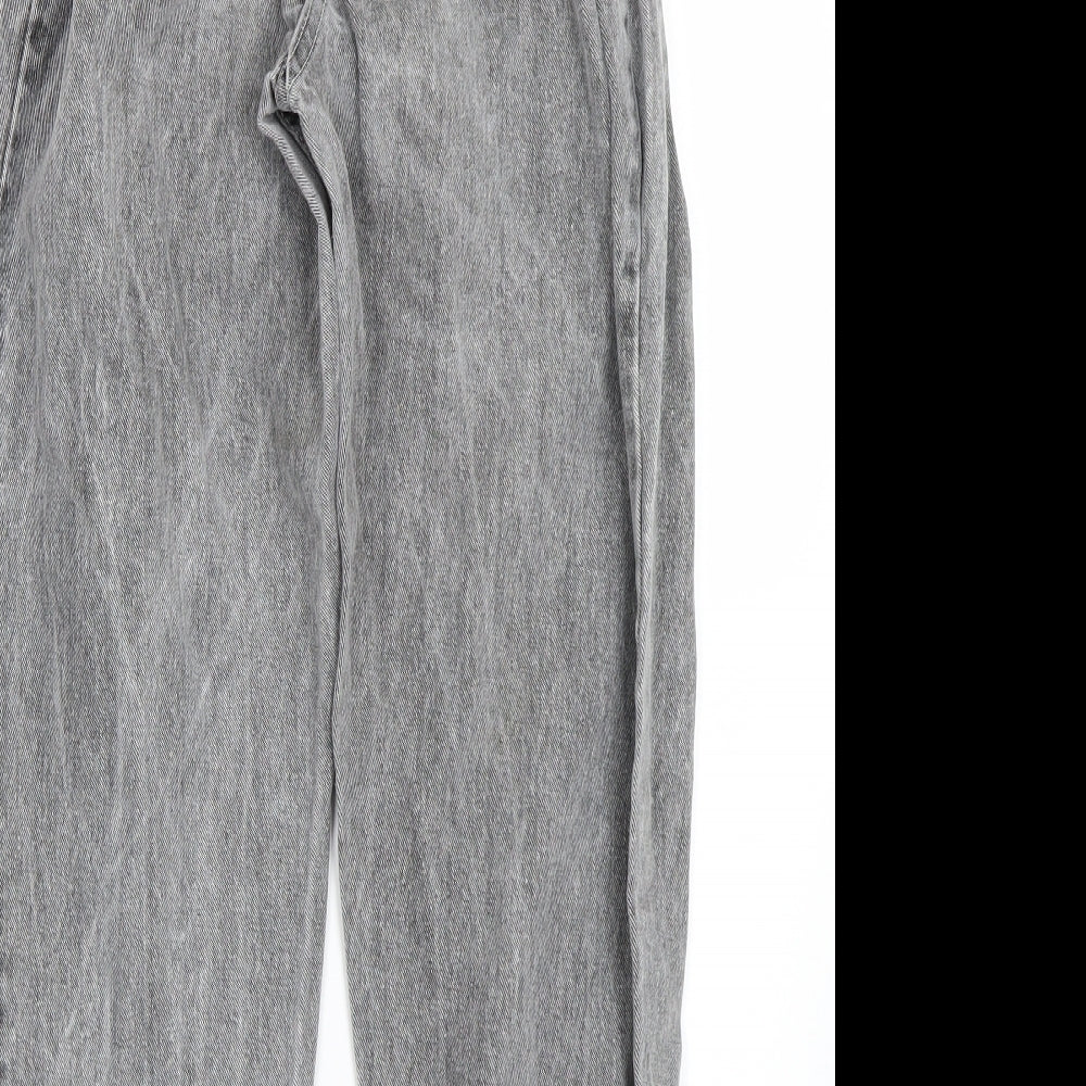 Preworn Womens Grey Denim Straight Jeans Size 4 L24 in
