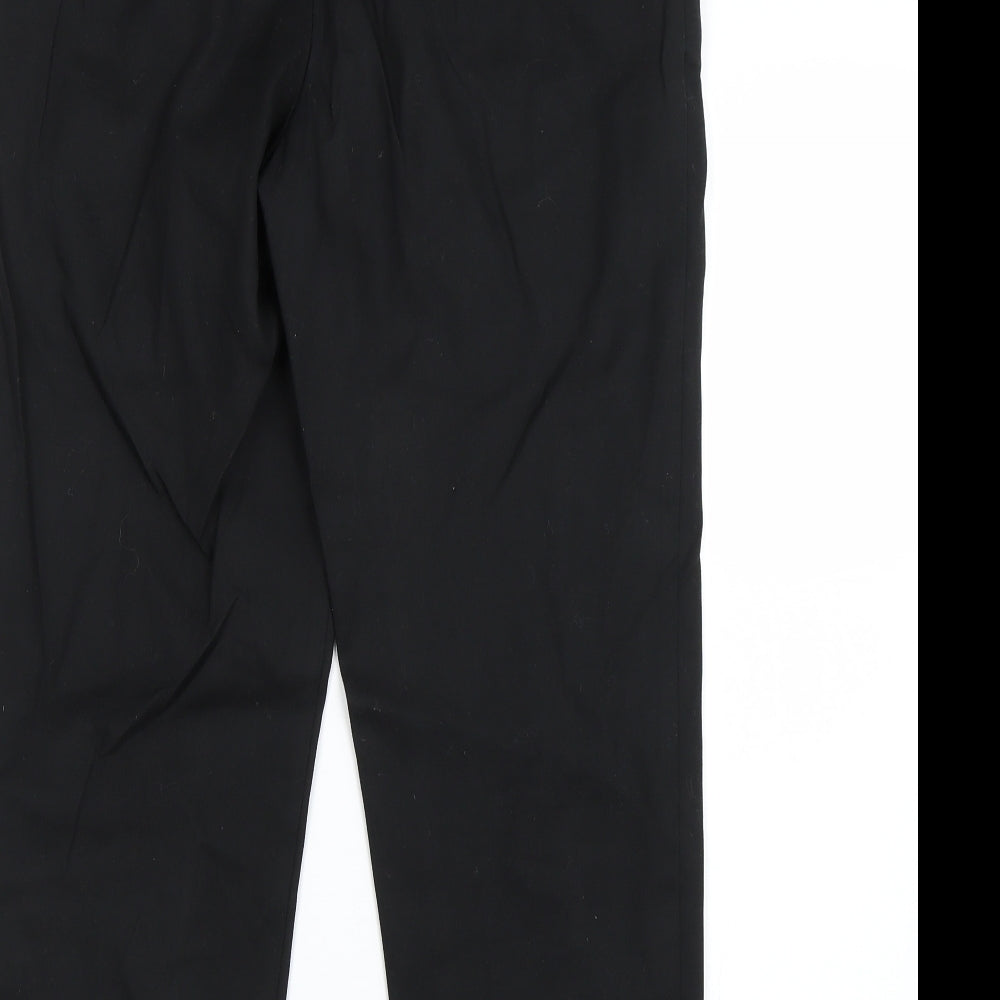 Next Womens Black Trousers Size 10 L22 in