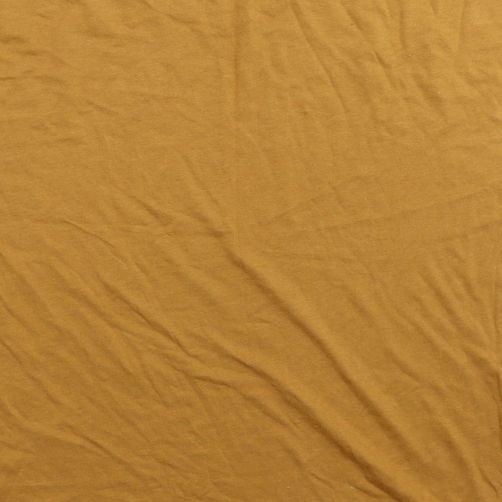 Preworn Womens Beige Basic T-Shirt Size L