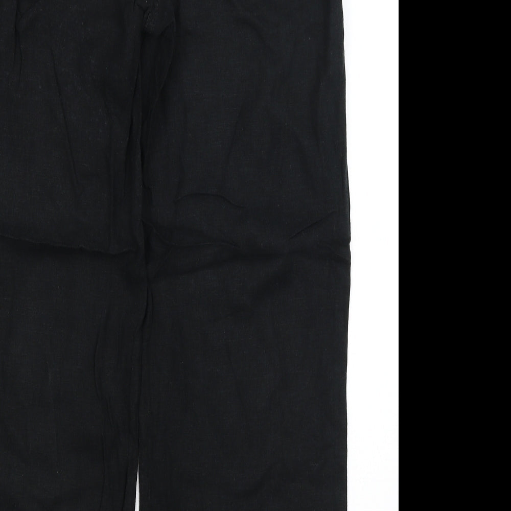 M&S Womens Black Trousers Size 14 L27 in