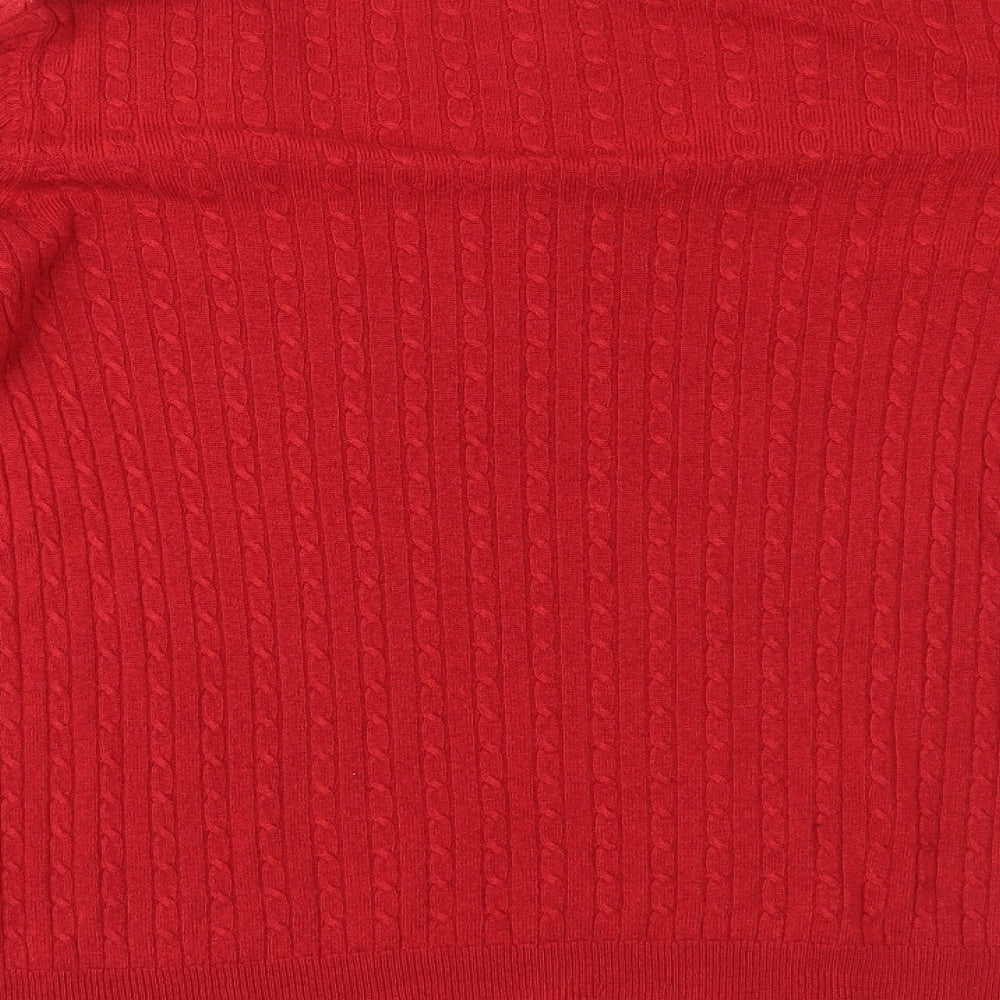 Love Knitwear Womens Red Pullover Jumper Size 16