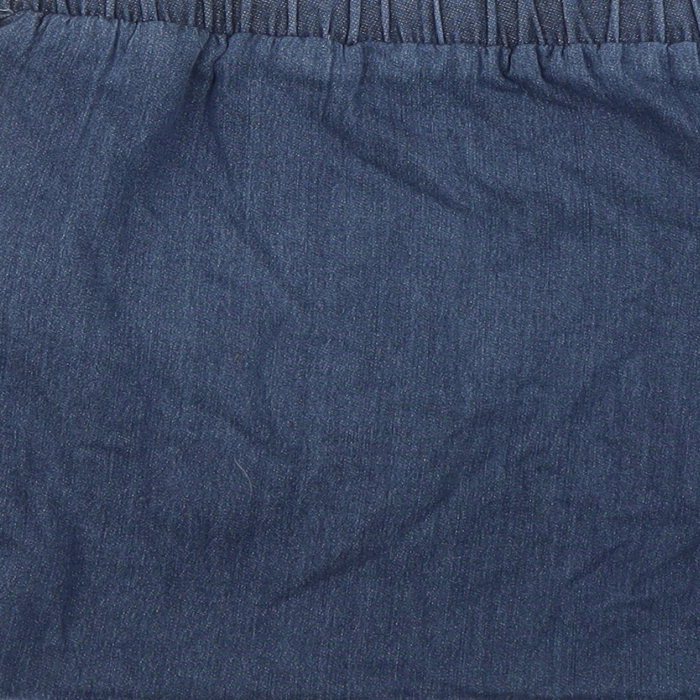 Lands' End Girls Blue Denim A-Line Skirt Size 11 Years