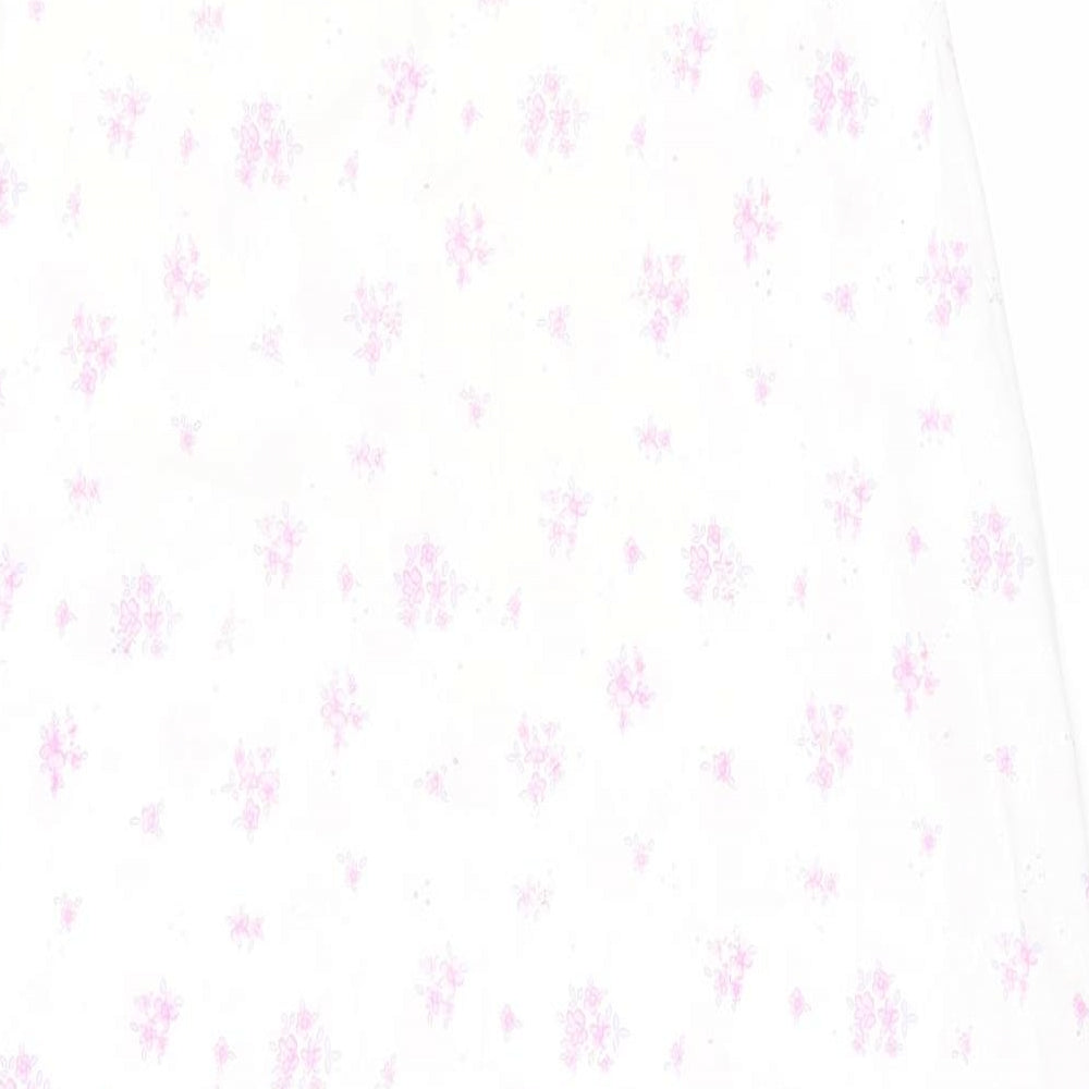 Marks & Spencer Womens White Floral Top Dress Size 14