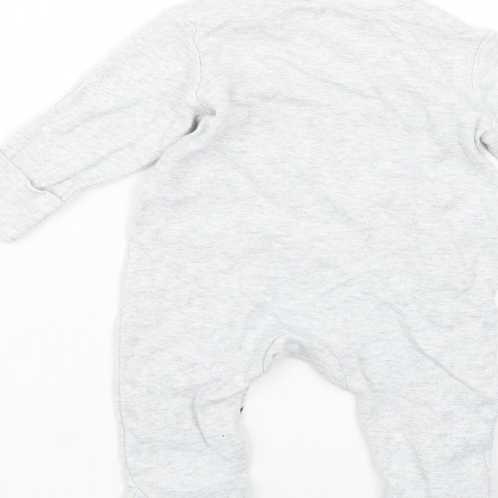 Marks and Spencer Baby Grey Geometric Babygrow One-Piece Size 0-3 Months
