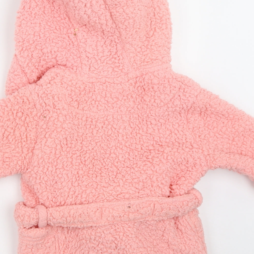 NEXT Girls Pink Solid Babydoll Robe Size 12-18 Months