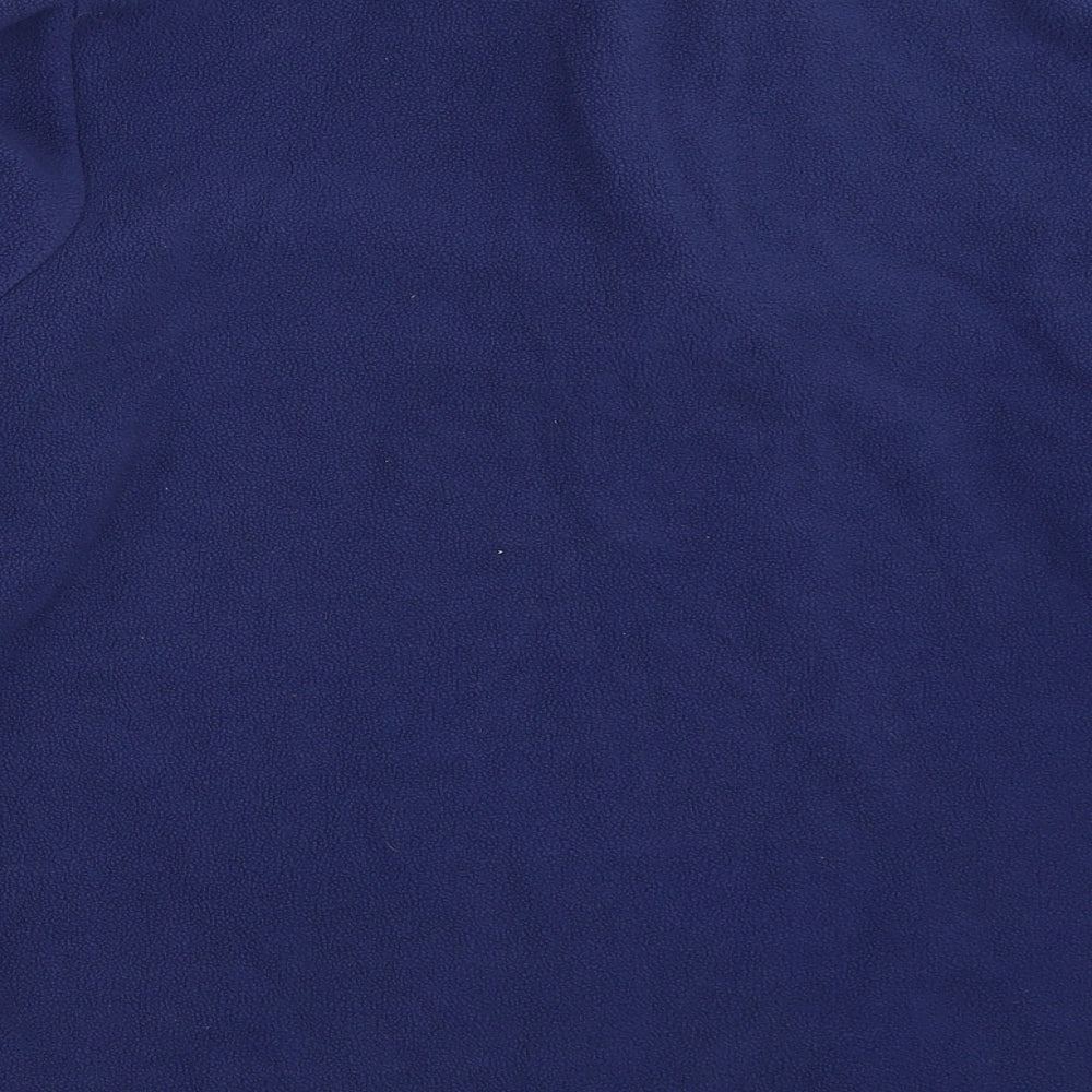 Freedom Trail Mens Blue Fleece Henley Sweatshirt Size XS