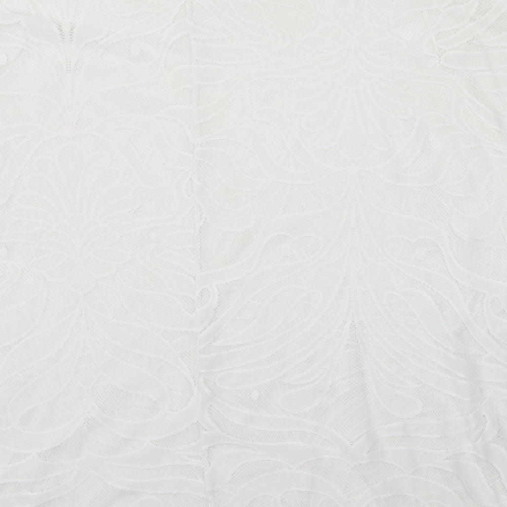 Marks & Spencer Womens White Floral Basic Blouse Size XL