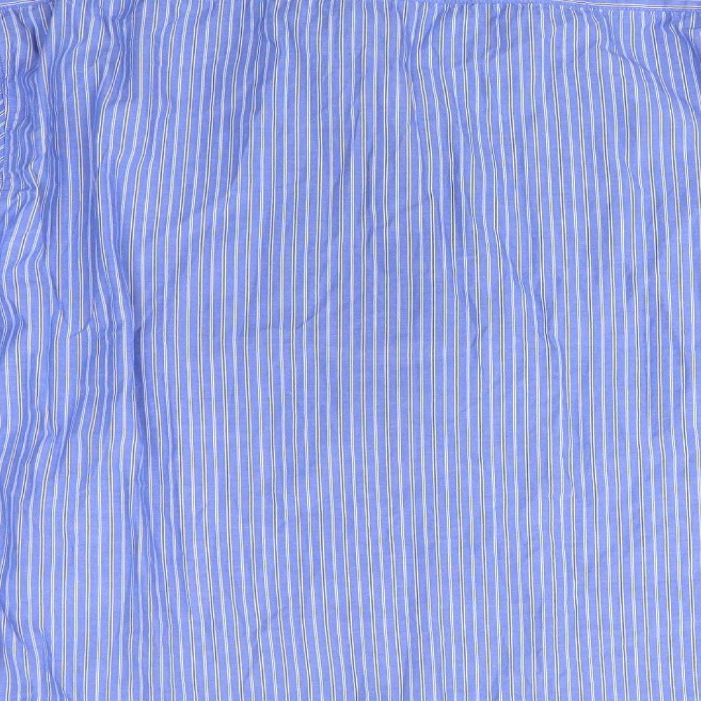 Black Label Mens Blue Striped Button-Up Size M