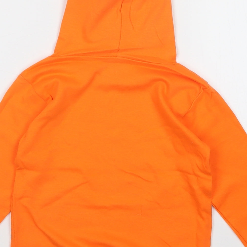 Preworn Boys Orange Pullover Hoodie Size 2-3 Years