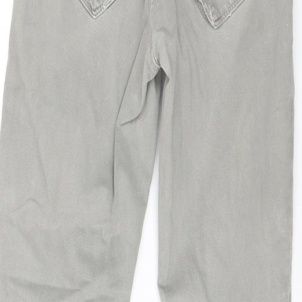 Preworn Womens Grey Straight Jeans Size 28 in L27 in - ankle zips