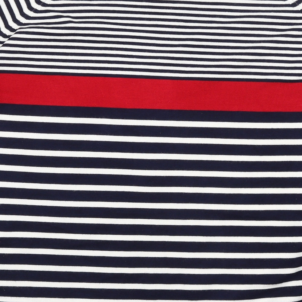 CASAMA Womens Multicoloured Striped Pullover Jumper Size L