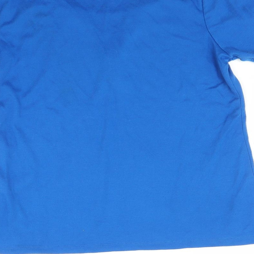 Ella J Womens Blue Basic T-Shirt Size M