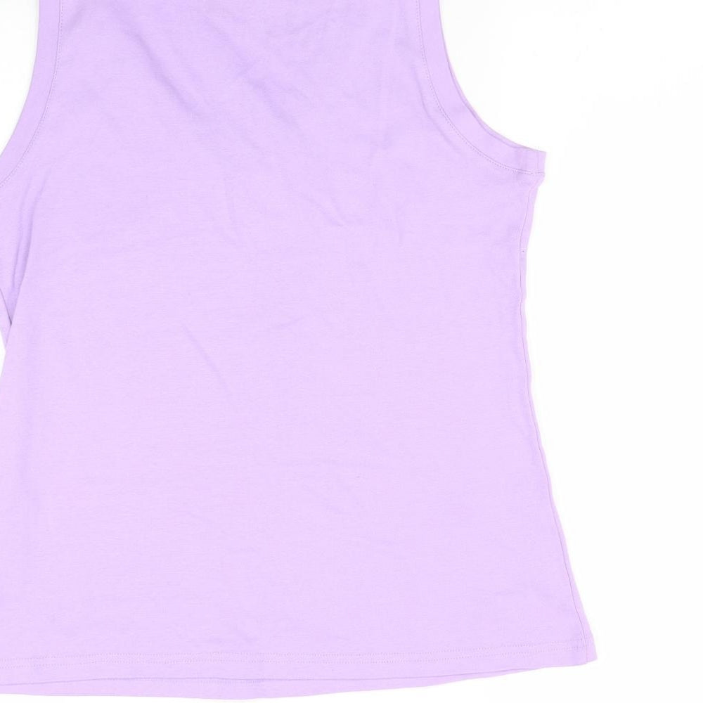 Ella j Womens Purple Basic T-Shirt Size M