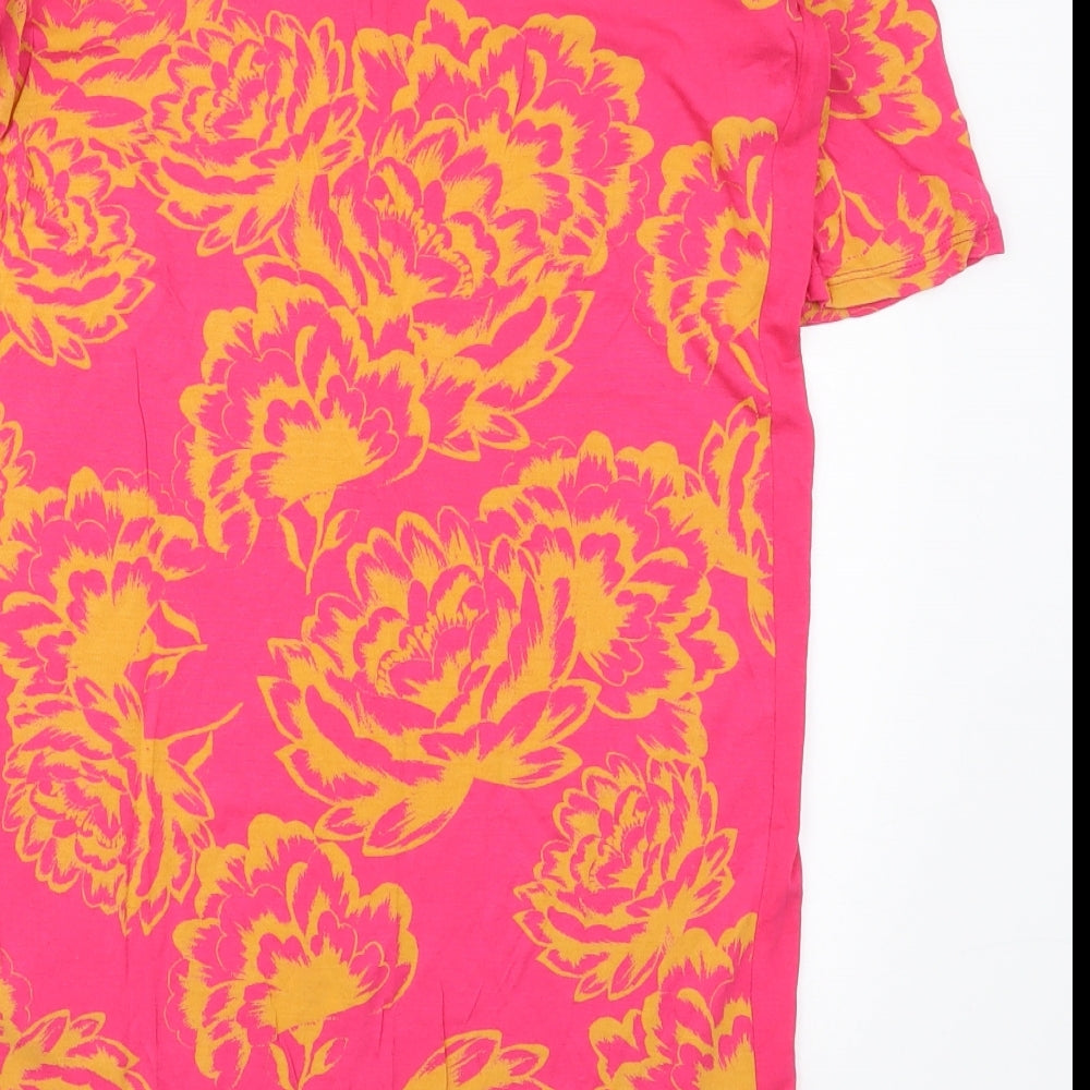 NEXT Womens Pink Floral Basic T-Shirt Size 6