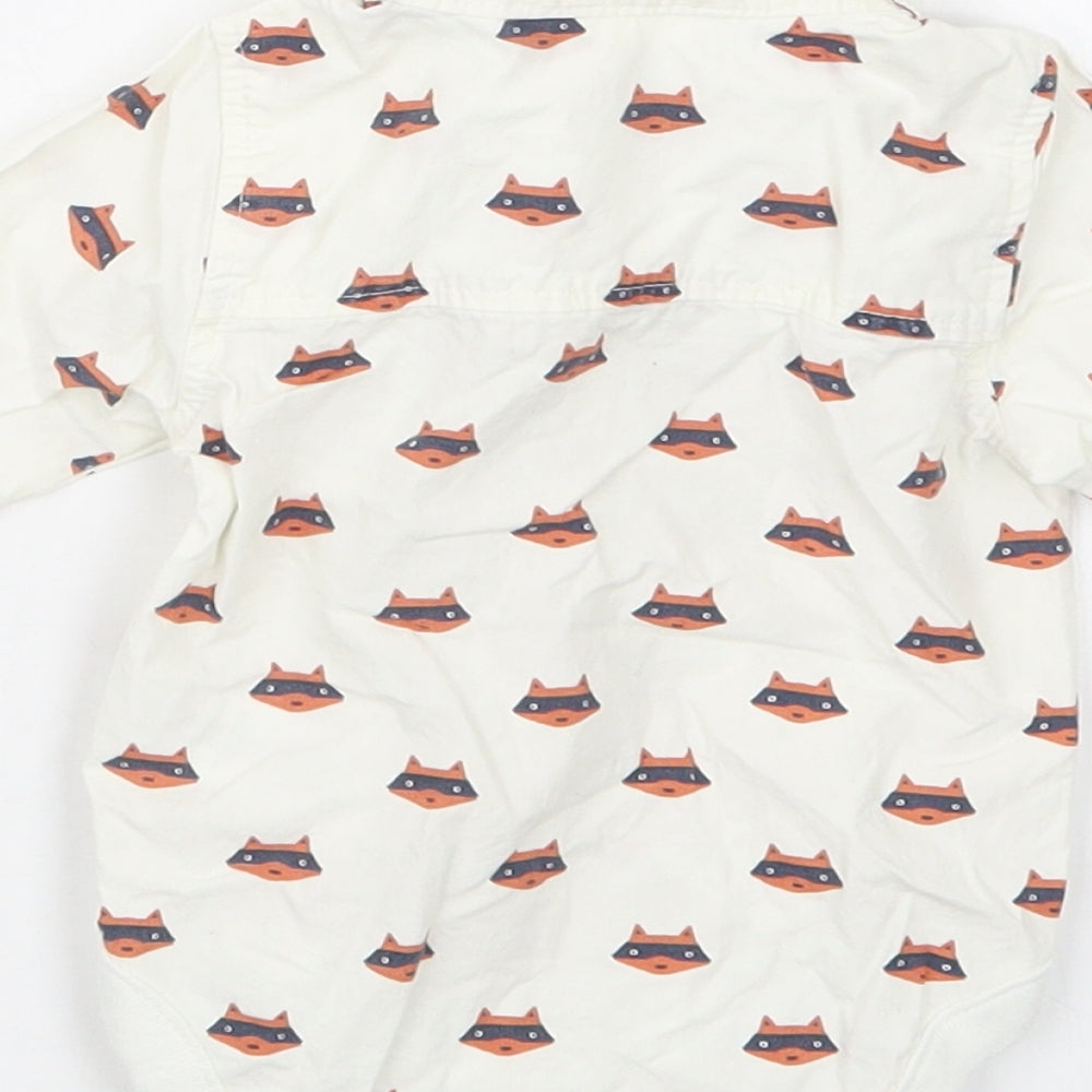 Next Boys White Geometric Babygrow One-Piece Size Newborn