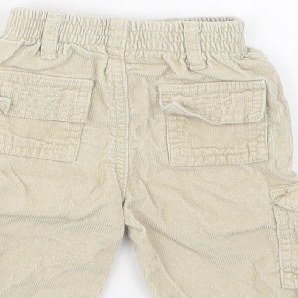 Adams Kids Boys Beige Cargo Trousers Size 3-6 Months