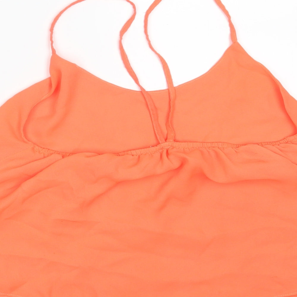 Ribbon Womens Orange Basic Tank Size 10
