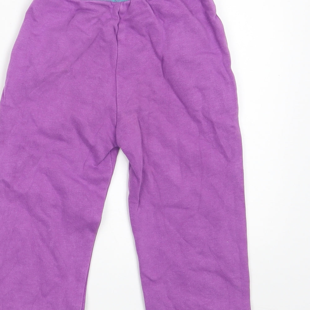 George Girls Purple Jogger Leggings Size 24 Months - Waist 18in; Inside leg 12in