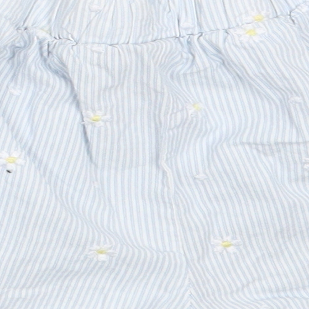 TU Girls White Floral Hot Pants Shorts Size 6-7 Years - Waist 18in