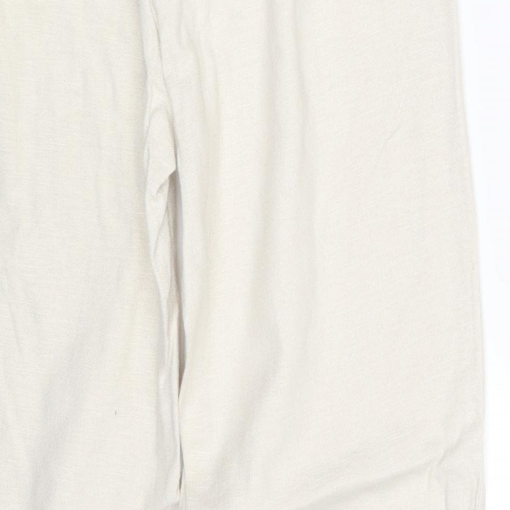 Land's End Womens Beige Bloomer Trousers Size 12 L25 in