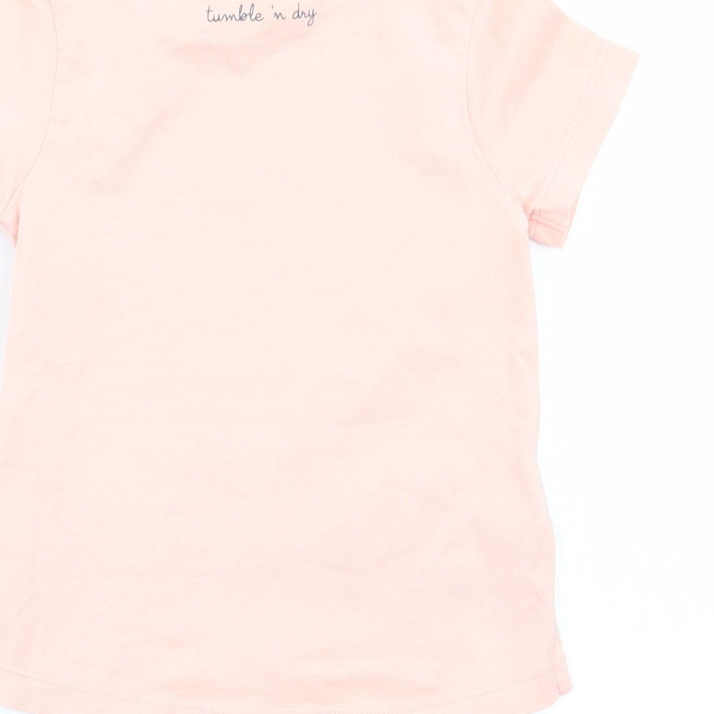 Preworn Girls Pink Basic T-Shirt Size 3-6 Months