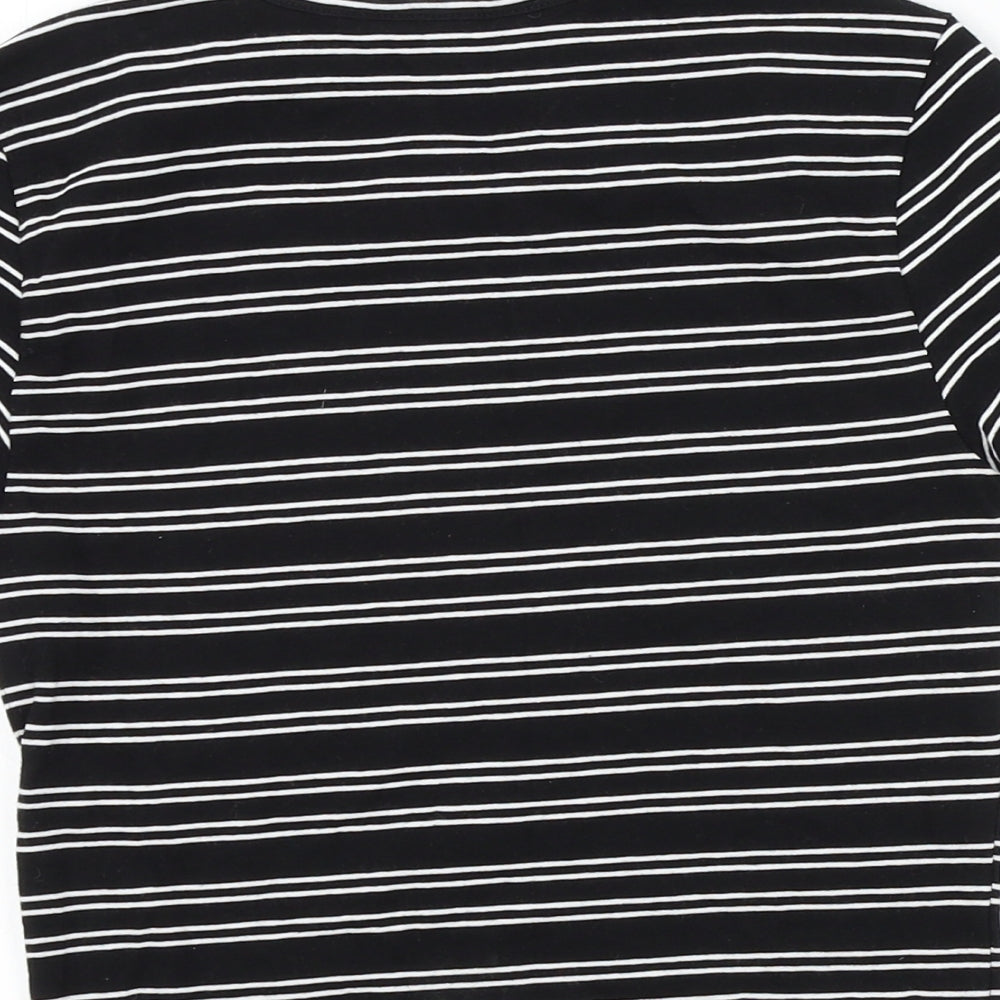 newlook Girls Black Striped Basic T-Shirt Size 10-11 Years