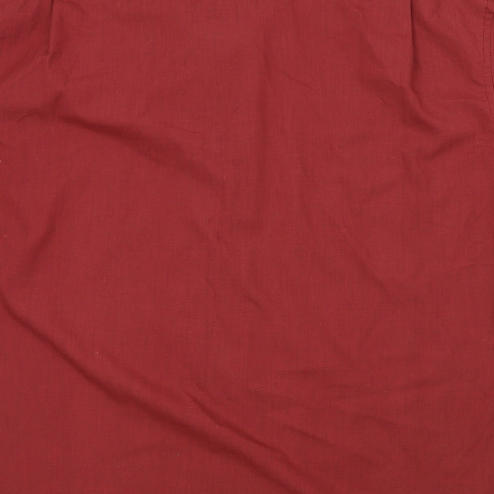 Classics Mens Red Colourblock Button-Up Size M