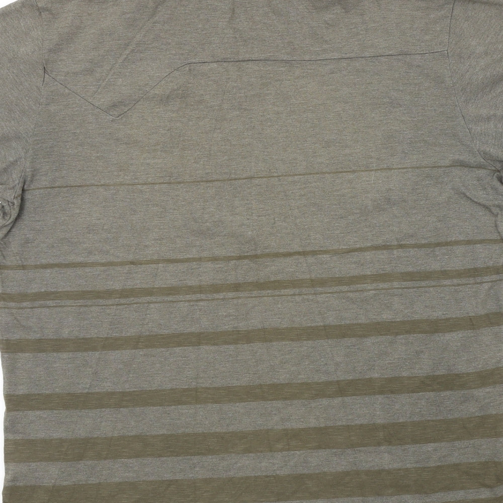 IRONMAN Mens Brown Colourblock Polo Size L