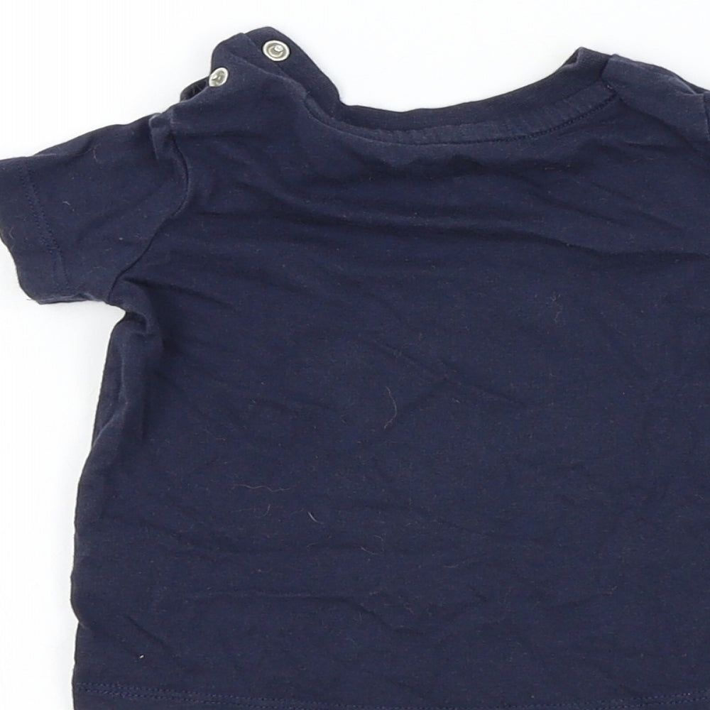 F&F Boys Blue Chevron Basic T-Shirt Size 3-6 Months