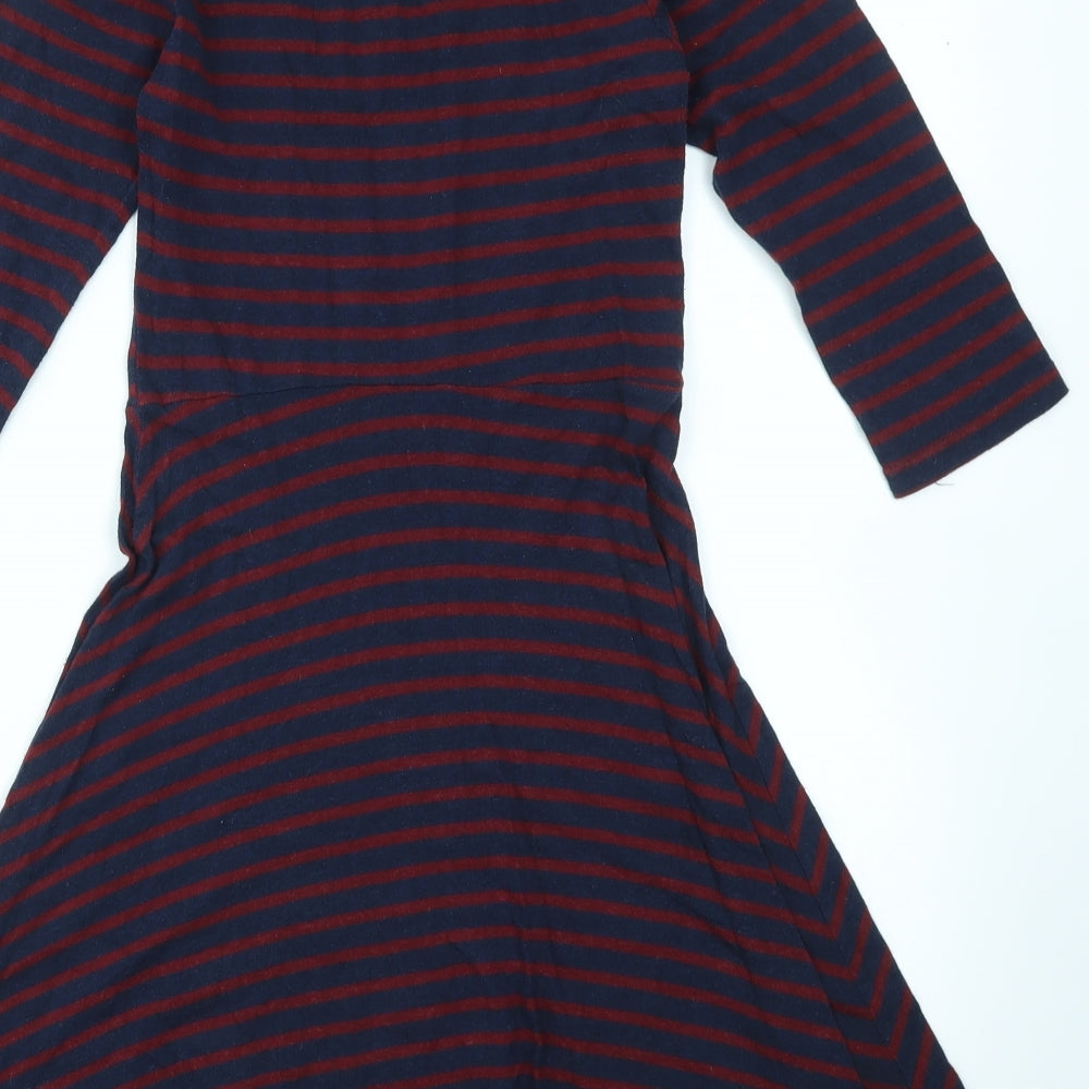 Primark Womens Multicoloured Striped Fit & Flare Size 8