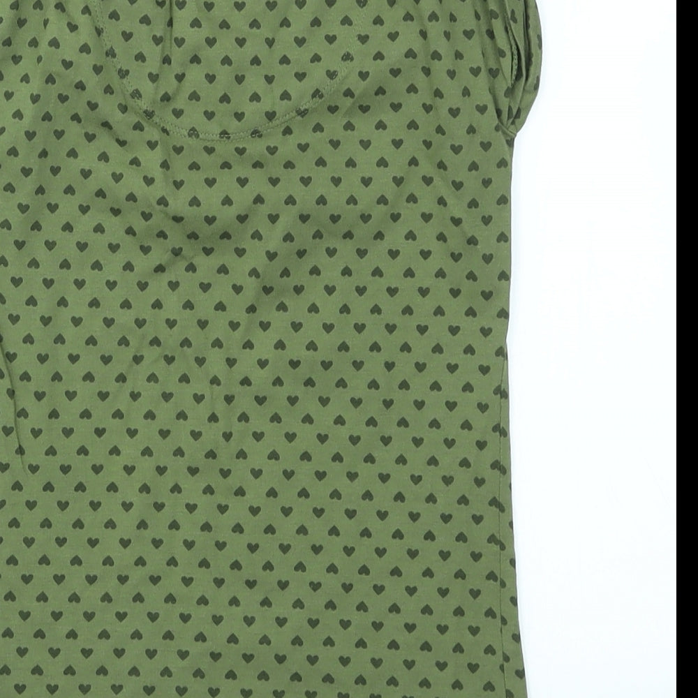 TU Girls Green Geometric Basic T-Shirt Size 6 Years
