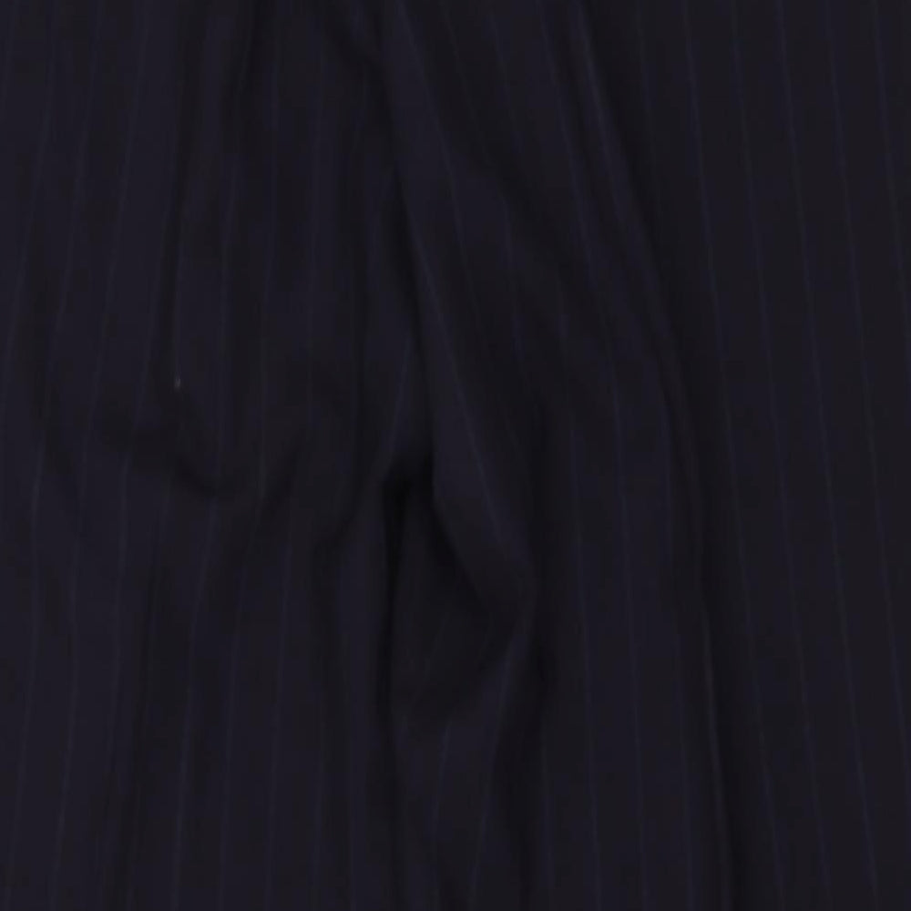 De Keyser Womens Blue Striped Trousers Size 12 L28 in