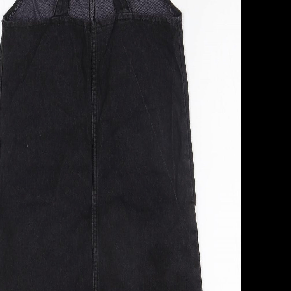 pEP&CO Girls Black Dungaree One-Piece Size 10-11 Years