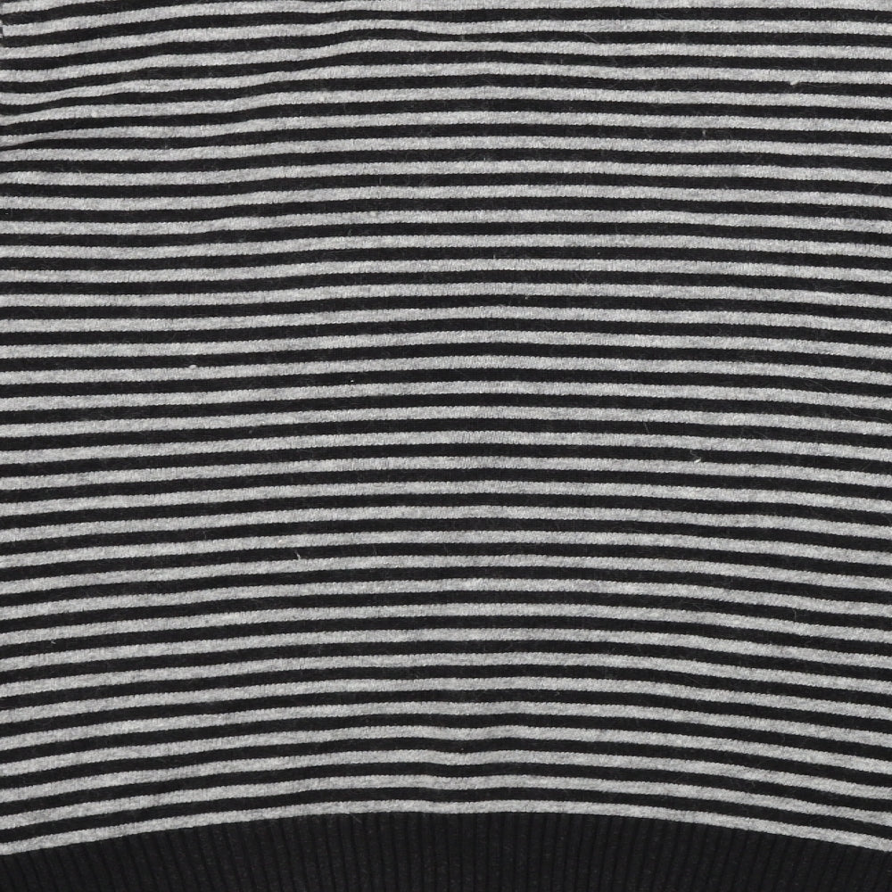 Marks and Spencer Womens Grey Striped Pullover Jumper Size 16