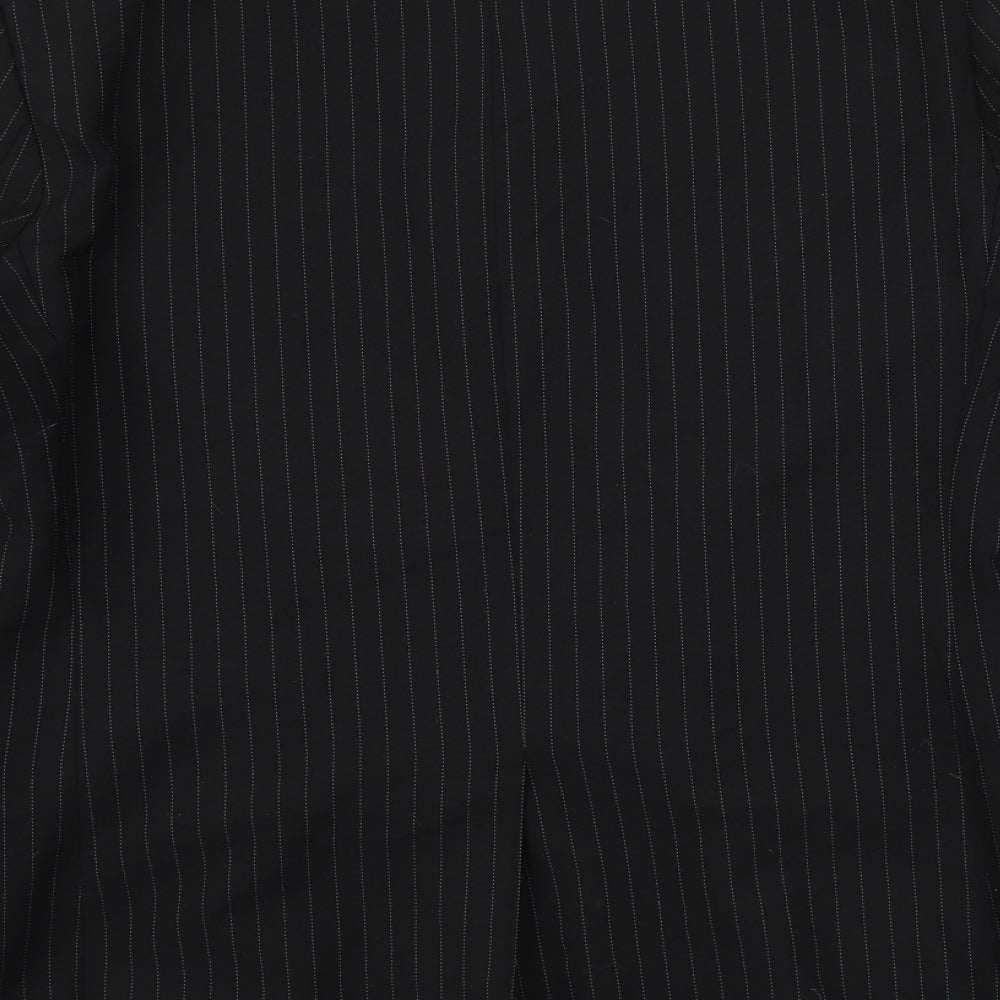 F&F Mens Black Striped Jacket Blazer Size 40