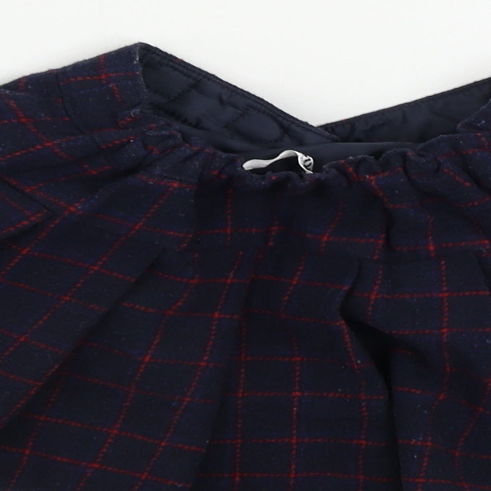 M&Co Girls Blue Check A-Line Skirt Size 12-18 Months