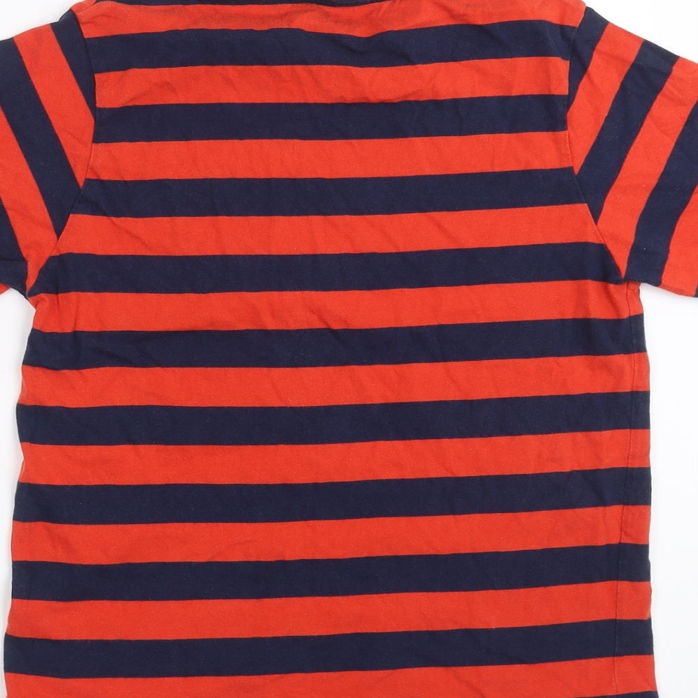 Marks & Spencer Boys Orange Striped Pyjama Top Size 11-12 Years