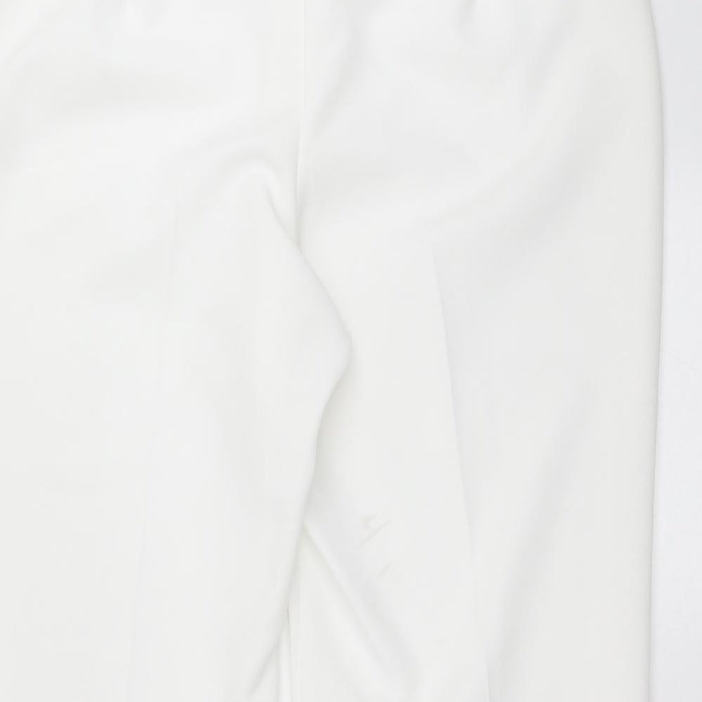 Bonmarché Womens White Cropped Trousers Size 14 L20 in