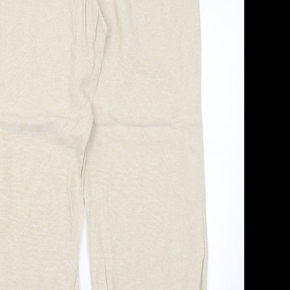 Preworn Womens Beige Trousers Size 16 L29 in