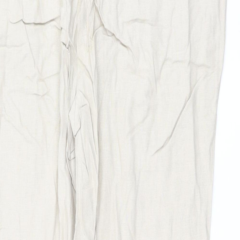 Marks and Spencer Womens Beige Trousers Size 18 L28 in