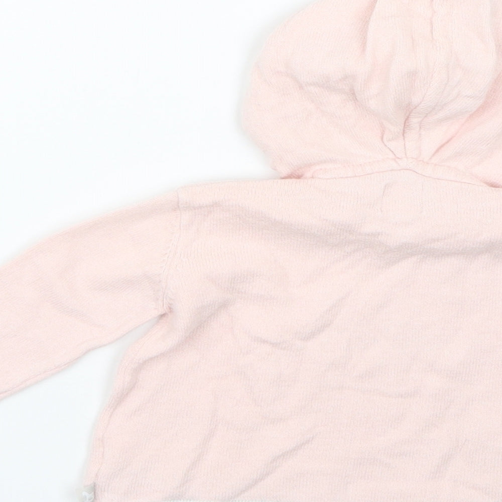 Preworn Baby Pink Geometric Pullover Jumper Size 3-6 Months