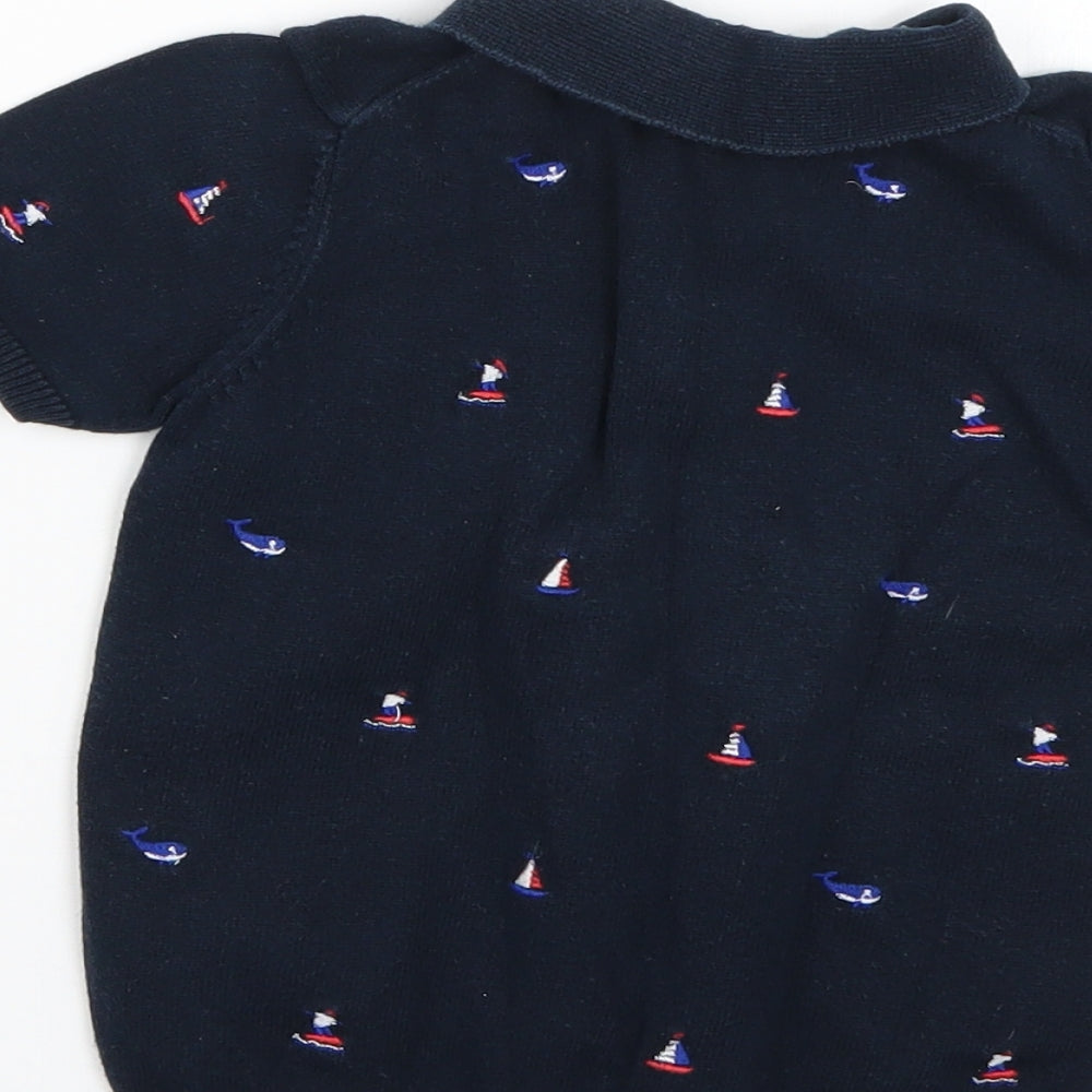 Next Boys Blue Geometric Basic Polo Size 2 Years