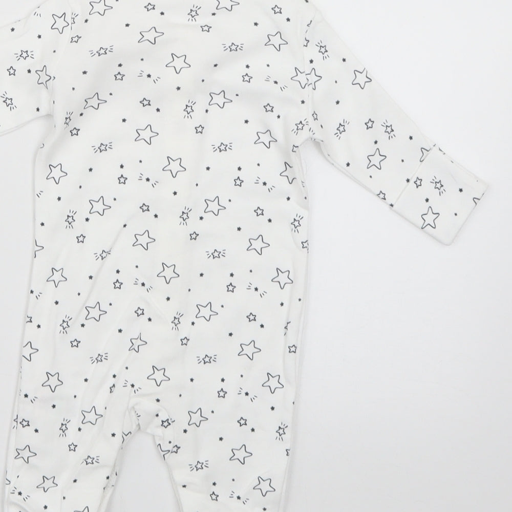 Matalan Baby White Geometric Babygrow One-Piece Size Newborn