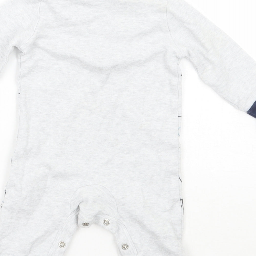 F&F Baby Grey Geometric Babygrow One-Piece Size 0-3 Months