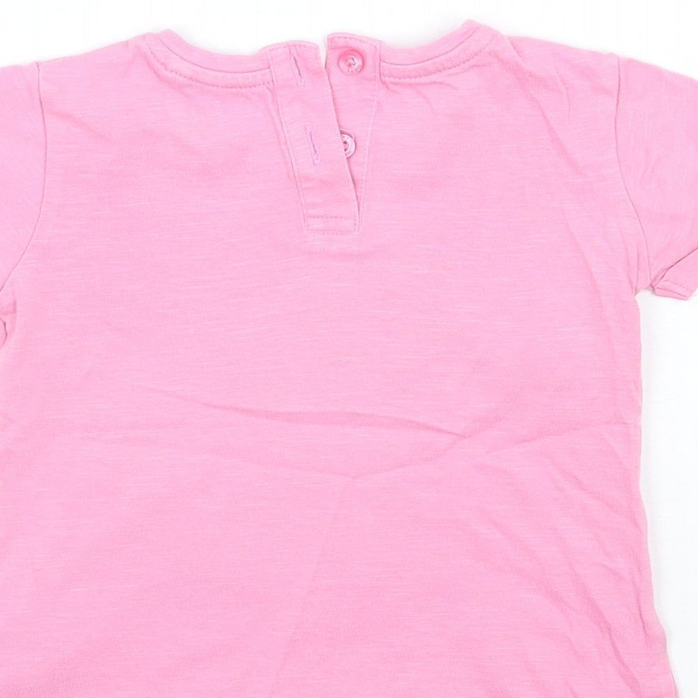 NEXT Girls Pink Basic T-Shirt Size 6-9 Months