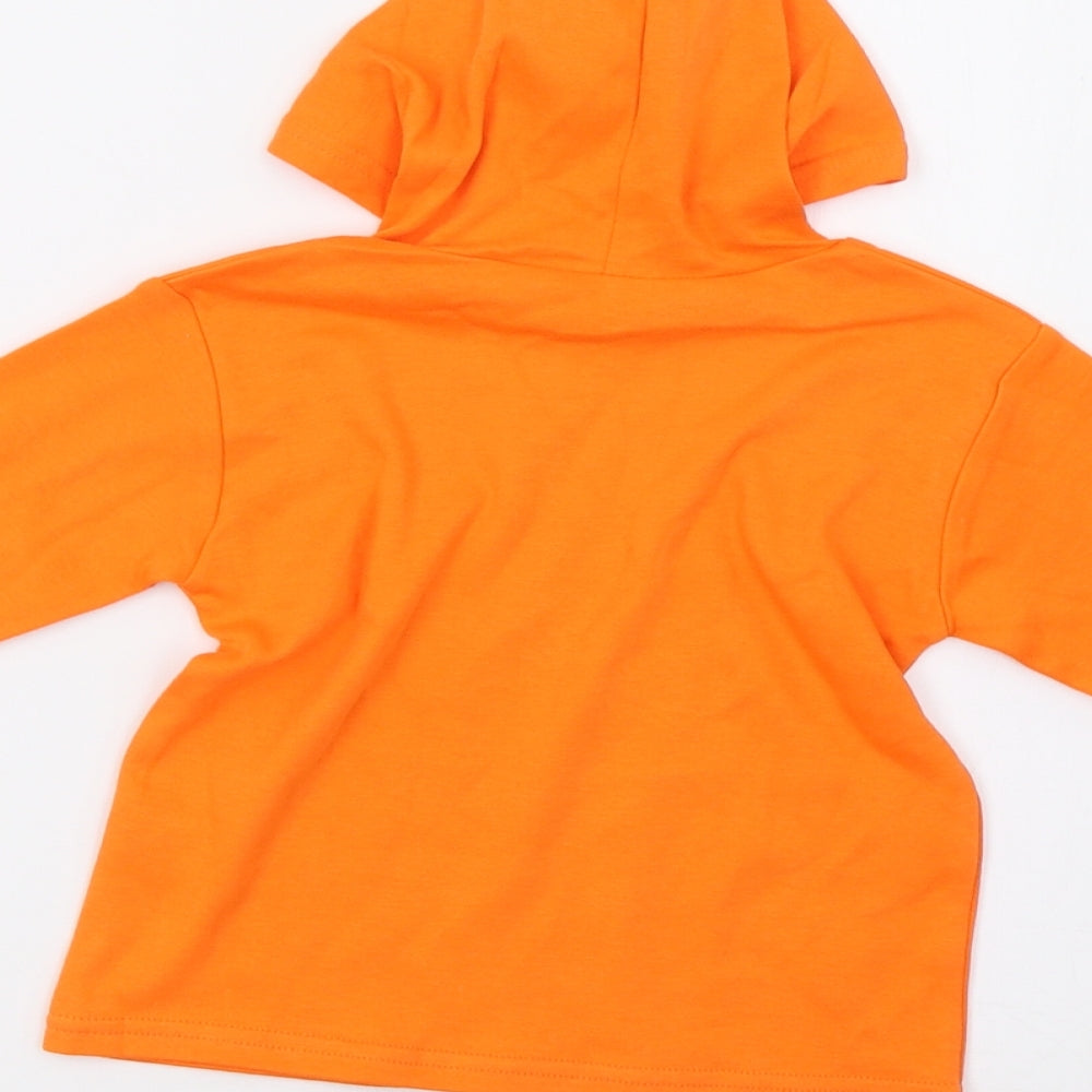 Preworn Boys Orange Pullover Hoodie Size 2 Years